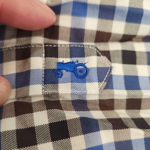 Moods Of Norway Shirt Mens XXL Blue Check Gingham Long Sleeve 100% Cotton - Picture 5 of 11